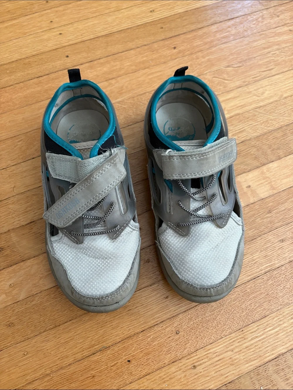 Gray and Teal Athletic Shoes/Sandals